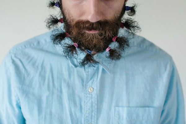Will It Beard - a photo series testing which random objects can be stuck into a beard - Happiness is...